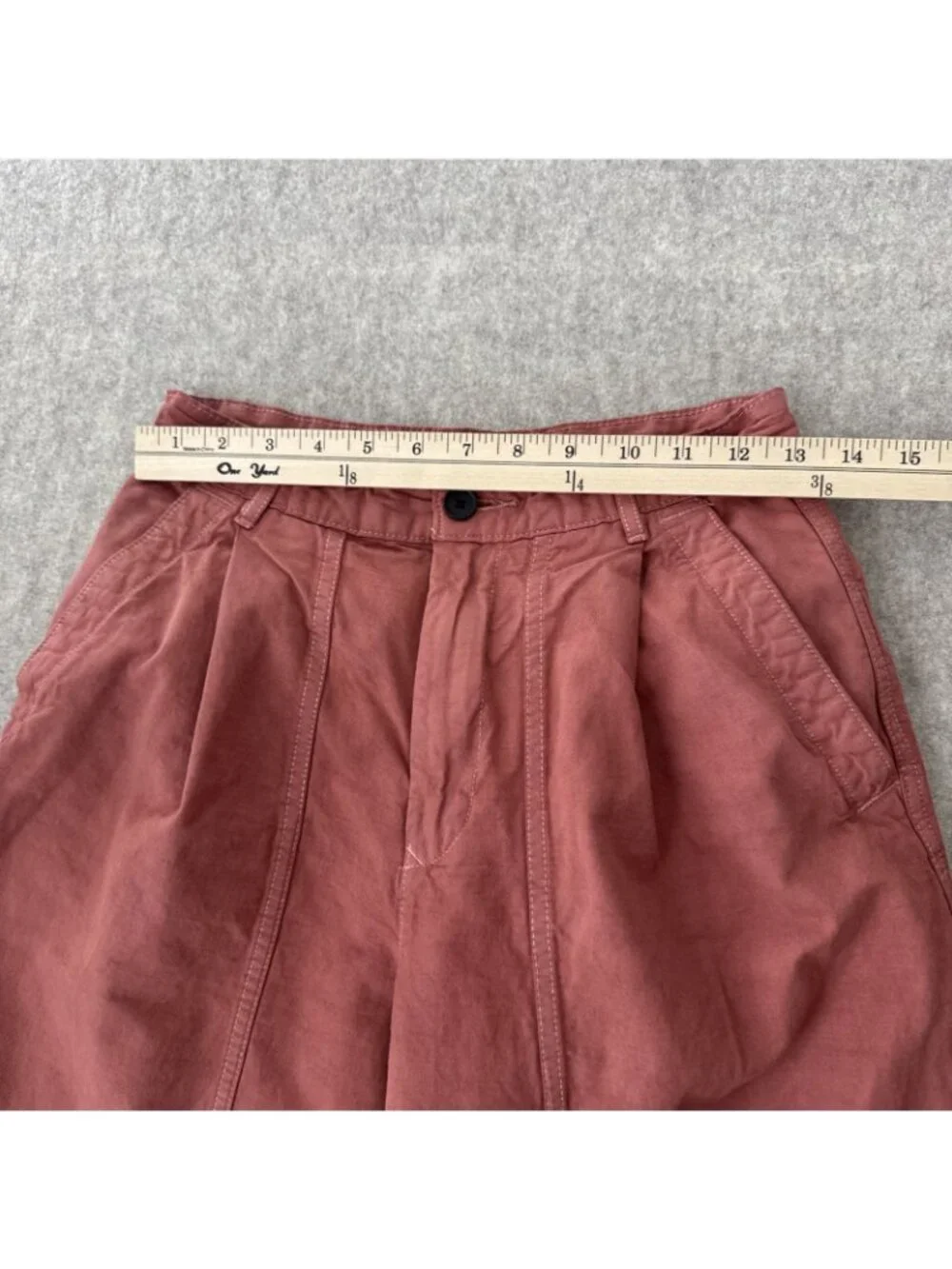 Everlane Linen Blend Pants Womens 2 Garment Dyed Pleated Wide Leg Ankle Length